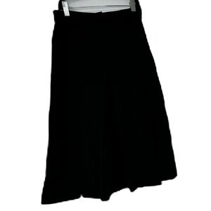 Mizwear Woman's black XS elastic gold zip circle midi skirt fun casual work